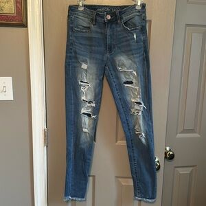 AE - Super stretch - destroyed look jeans - size 6